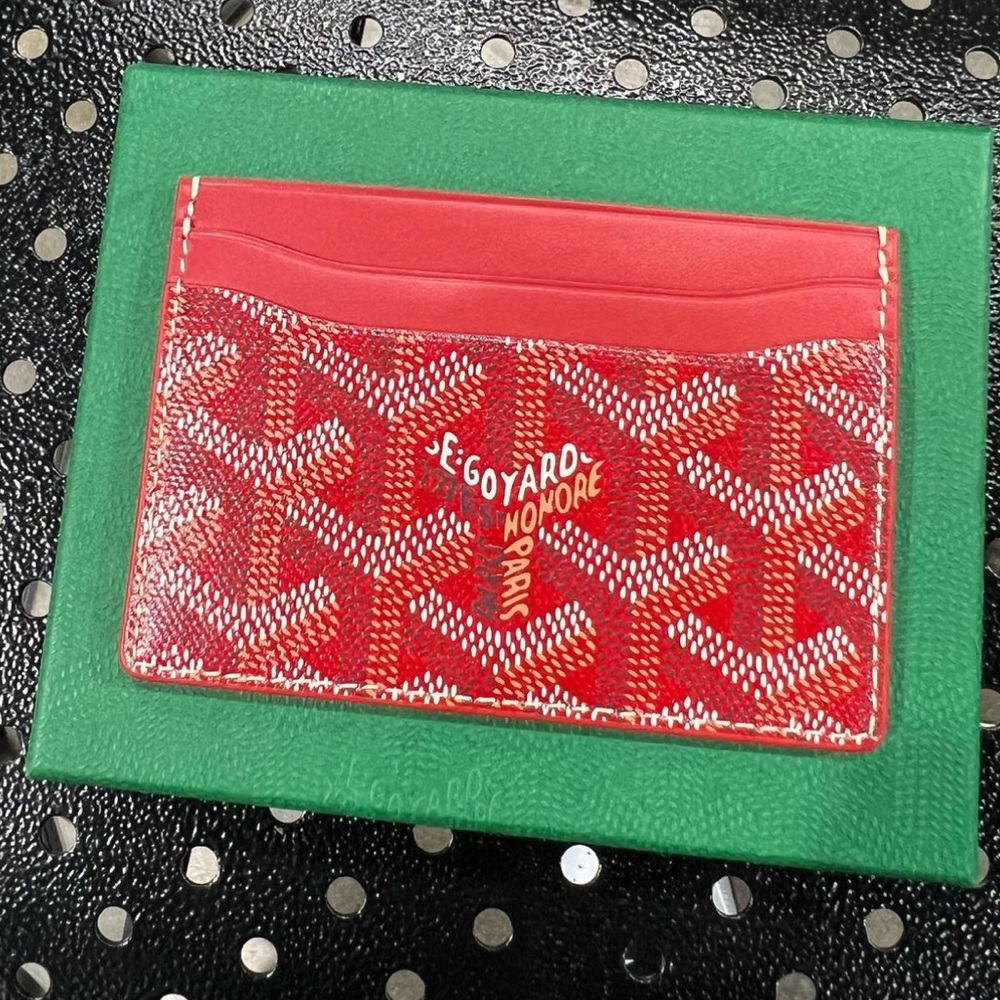 red Go Yard Wallet / card holder new leather